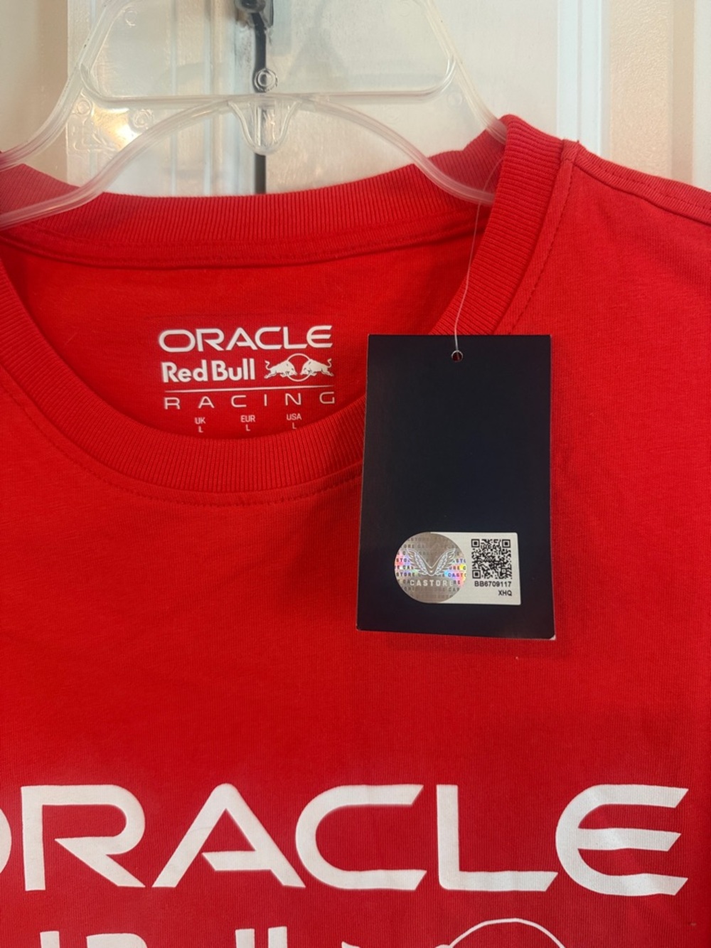 Men's Castore Oracle Red Bull Racing Logo Tee In Red L - Picture 6 of 7